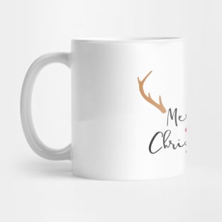 Merry Christmas red nose antler gift Mug